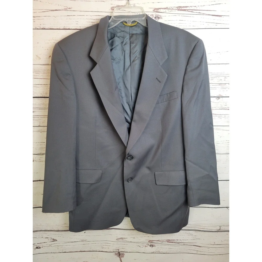 Hart Schaffner Marx Blazer Gold Trumpeter Wool Nordstrom Gray Mens 41R Jacket